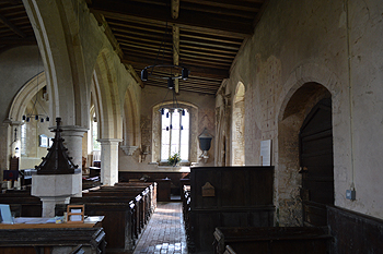The south aisle looking east March 2014